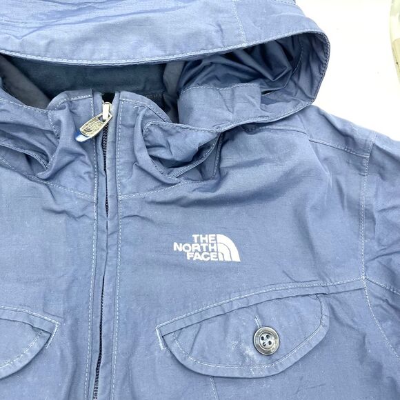 The North Face Womens L HyVent Full Zip Hooded Rain Jacket Lightweight Blue S09 - Picture 5 of 11